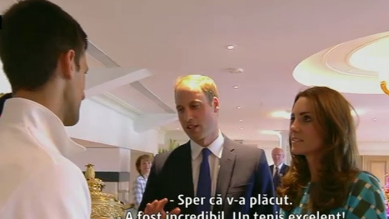 Novak Djokovic, felicitat de Printul William si sotia sa, Kate  Imagine