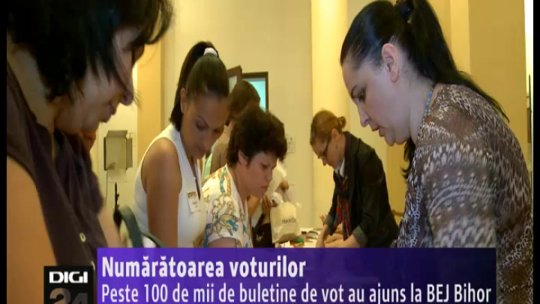 Numaratoarea voturilor. Buletinele au fost numarate noaptea trecuta la BEJ Bihor Imagine