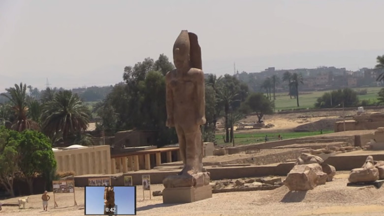 O a cincea statuie uriasa a faraonului Amenhotep al III-lea, dezvelita in Egipt Imagine