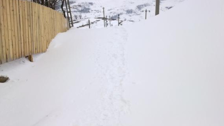 O altfel de deszapezire. Angajatii unei primarii au incropit un plug din doua scanduri si o sfoara Imagine