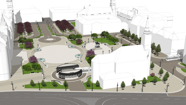 O asociere de firme romanesti si italiene va reabilita Piata Unirii din Oradea Imagine