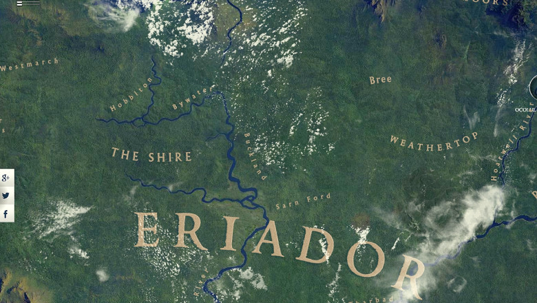O calatorie pe Pamantul de Mijloc: Google a creat o harta interactiva pentru taramurile din „Hobbitul” Imagine