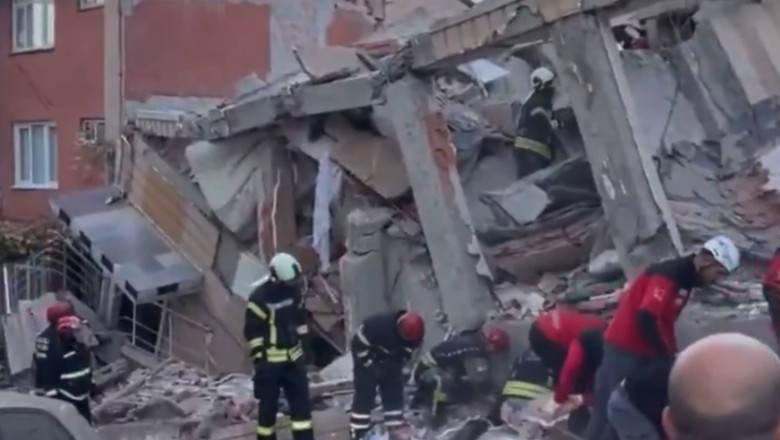 O cladire cu sapte etaje s-a prabusit in Turcia: doi oameni au murit si alti trei au fost raniti Imagine