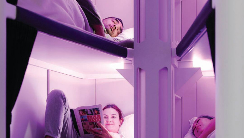 O companie aeriana va introduce cusete cu paturi supraetajate la clasa economy Imagine