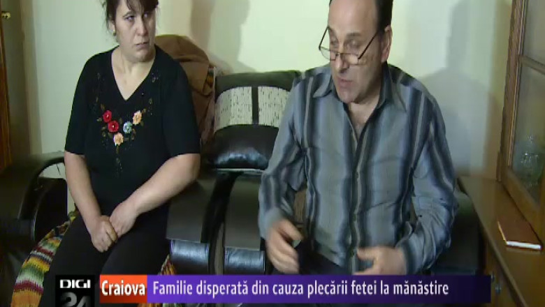O familie din Craiova este disperata din cauza plecarii fetei la manastire Imagine
