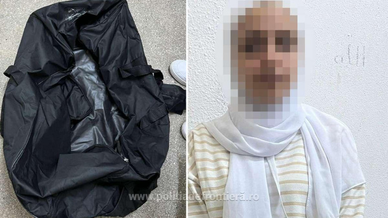 O femeie a incercat sa intre in Romania ascunsa intr-o geanta Imagine