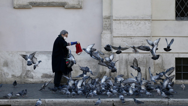 O femeie a primit interdictie de la primarul Romei sa mai hraneasca porumbeii care terorizau vecinii Imagine