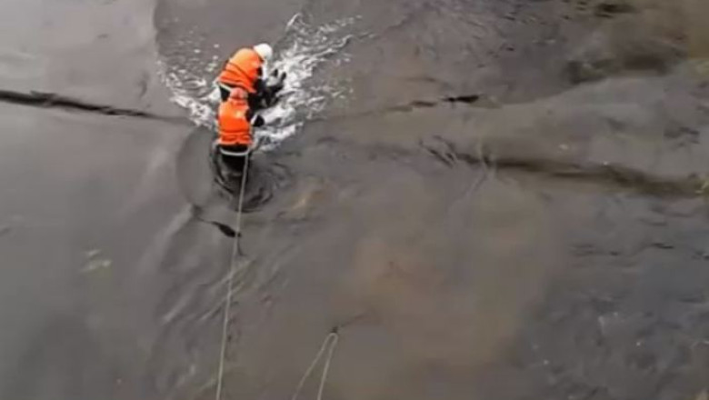 O femeie care s-a aruncat in Crisul Repede, salvata de la moarte de pompieri Imagine