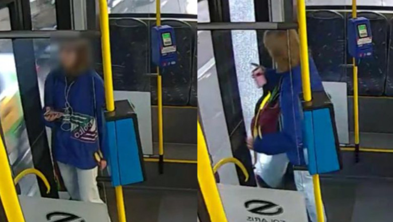 O femeie din Cluj este cautata de politisti dupa ce a spart geamul unei usi de troleibuz, iar apoi a fugit de la locul incidentului Imagine