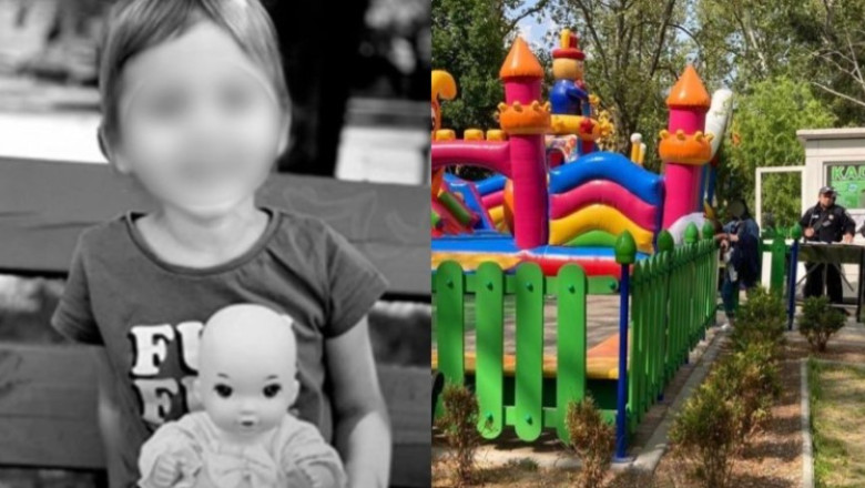 O fetita de 4 ani s-a spanzurat accidental intr-un parc de distractii, in Ucraina. Angajatii stateau pe telefoane si au ignorat-o Imagine