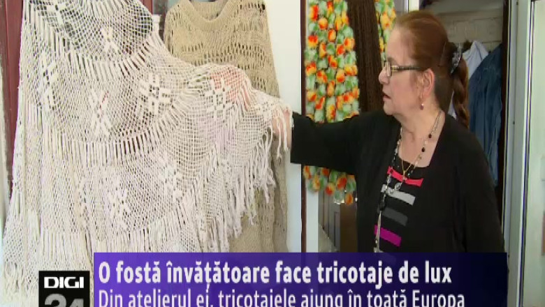 O fosta invatatoare din Craiova face tricotaje de lux. Acestea ajung in toata Europa Imagine