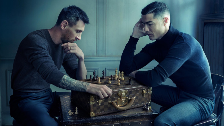 O fotografie cu Messi si Ronaldo, realizata de celebra Annie Leibovitz, a adunat peste 5 milioane de like-uri in doua ore Imagine