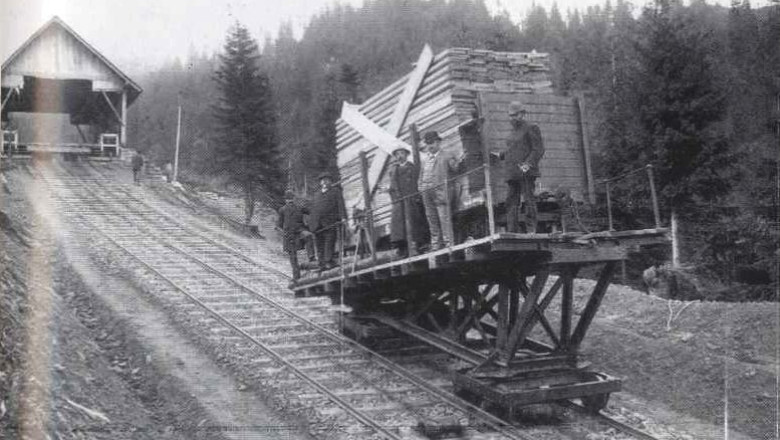 O instalatie pentru transportul lemnului inventata de romani, unica in Europa, distrusa de nepasare Imagine