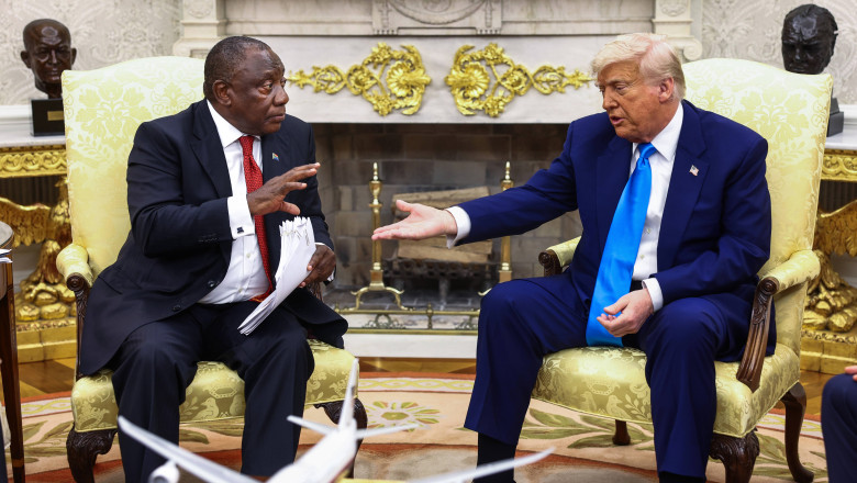 O noua ambuscada in Biroul Oval. Donald Trump l-a acuzat pe Cyril Ramaphosa de un „genocid al albilor” in Africa de Sud Imagine