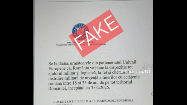 O noua dezinformare cu privire la o asa-zisa „participare a Romaniei la un conflict militar”. Anuntul facut de Ministerul de Interne Imagine