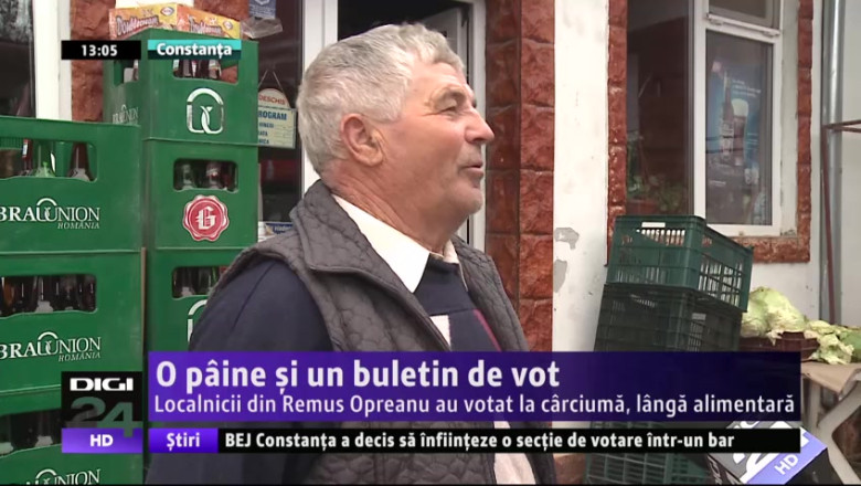 O paine si un buletin de vot. Localnicii din Remus Opreanu au votat la carciuma, langa alimentara Imagine