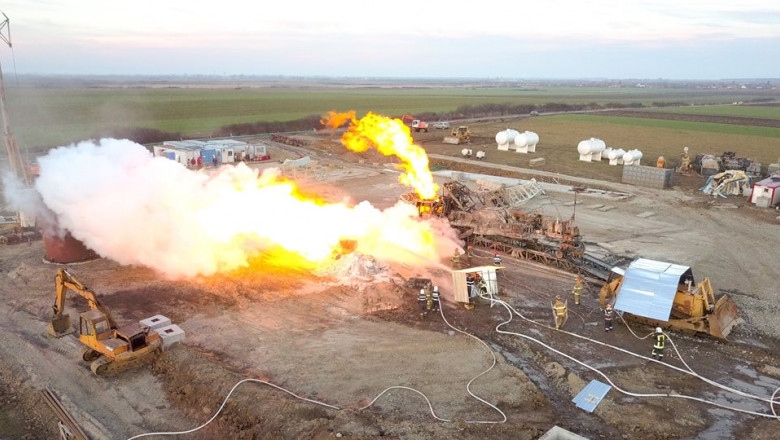 O piesa "made in China", cauza incendiului de 1 milion de euro de la sonda de gaz din Moftin Imagine