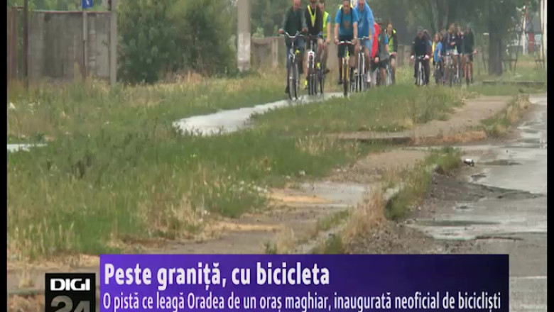 O pista ce leaga Oradea de un oras maghiar, inaugurata neoficial de biciclisti Imagine