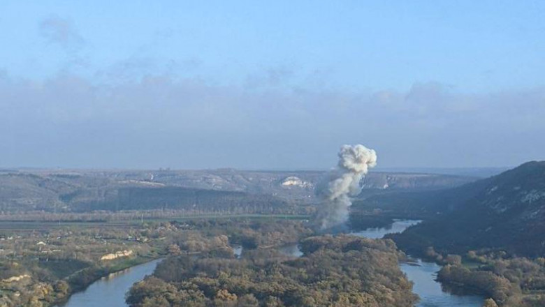 O racheta ruseasca a cazut pe teritoriul Republicii Moldova. Mai multe case au fost avariate Imagine