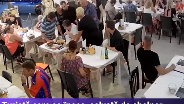 O turista care se ineca a fost salvata de un chelner, la o terasa din Grecia Imagine