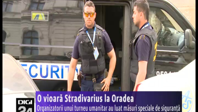 O vioara Stradivarius la Oradea. Instrumentul, pazit non-stop de trei agenti de securitate Imagine