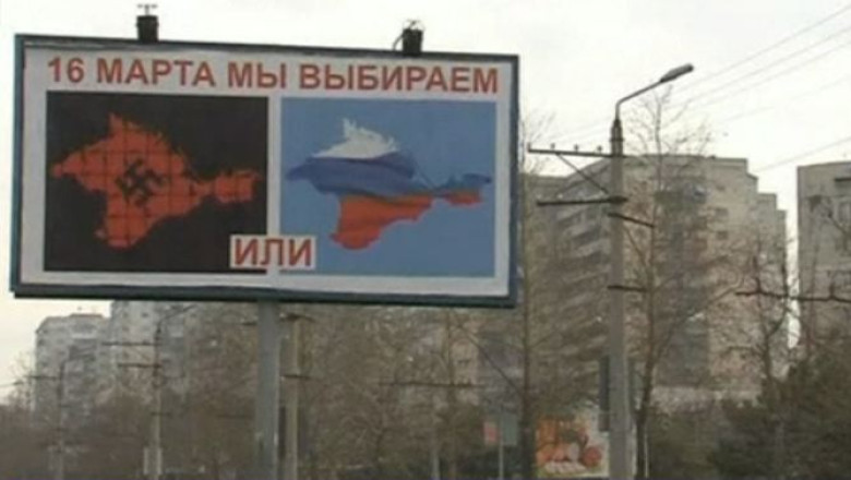 O zi pana la referendumul din Crimeea. Alegatorii sunt chemati la urne sa aleaga intre Ucraina si Rusia Imagine