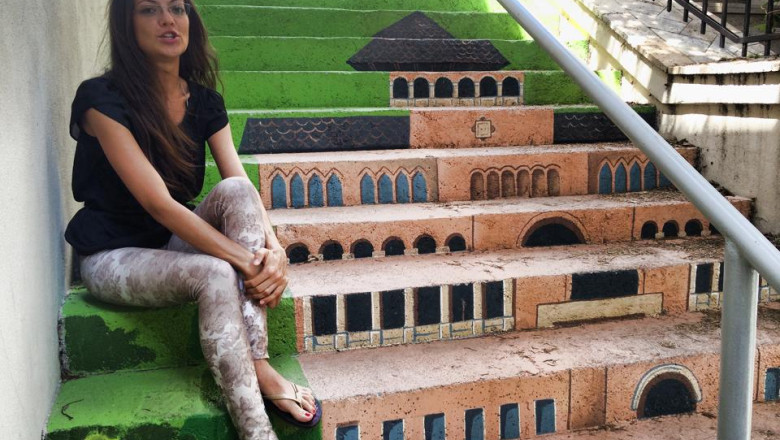 OAMENI. Eva Radu, artista care a readus la viata strada Xenofon din Bucuresti Imagine