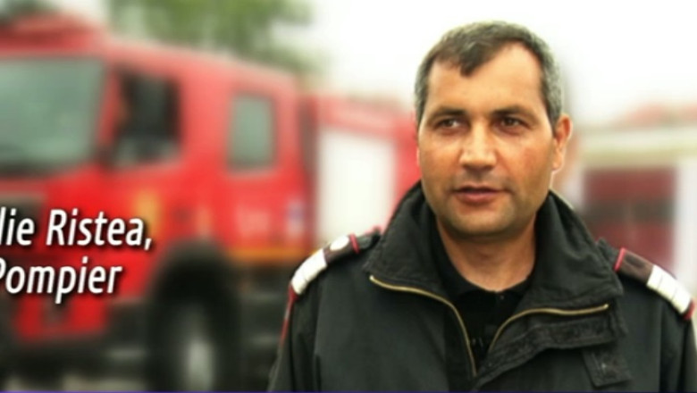 OAMENI. Ilie Ristea, pompier: "La incendiu, la Draganesti, a participat si copilul meu cel mic"  Imagine