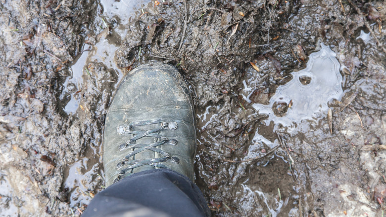 „Ocolesti o groapa si dai in 10”. Comuna din Olt abandonata in noroaie, dupa alegerile locale. Revoltati, oamenii au protestat pe ulite Imagine