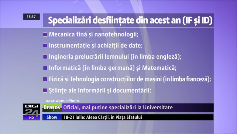 Oficial, mai putine specializari la Universitate Imagine