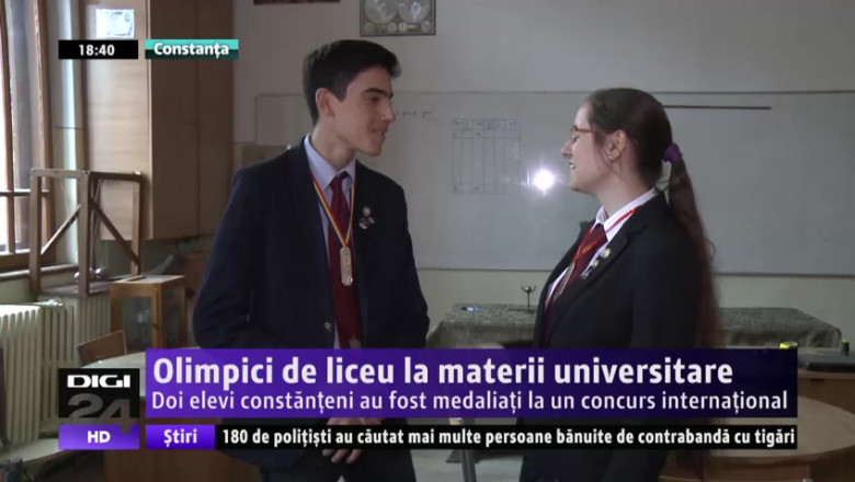 Olimpici de liceu la materii universitare. Doi elevi constanteni au fost medaliati la un concurs international  Imagine