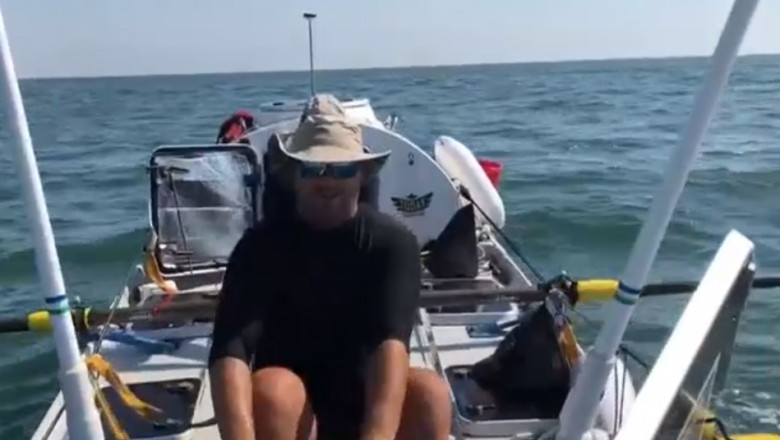 Operatiune de salvare pe mare. Sportivul Alex Dumbrava plecase spre Georgia, dar i s-a facut rau in Marea Neagra Imagine
