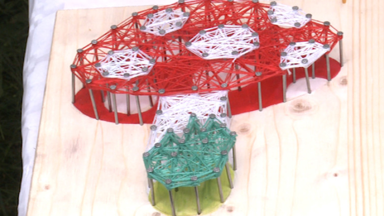 Opere de arta, din ata si cuie Imagine