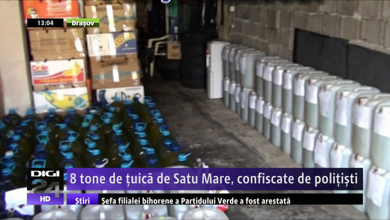 Opt tone de tuica de Satu Mare, confiscate de politisti Imagine