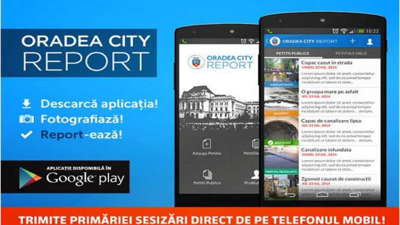 Oradea City Report, cea mai buna aplicatie. Programul a primit cele mai multe voturi la un concurs Imagine