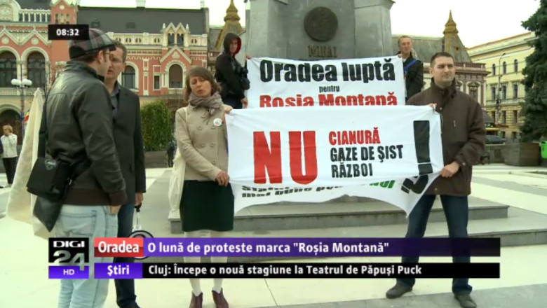 ORADEA. Patru saptamani de proteste fata de proiectul de exploatare a aurului de la Rosia Montana Imagine