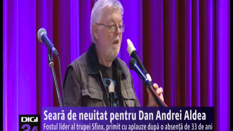 ORADEA. Seara de neuitat pentru Dan Andrei Aldea. Fostul lider al trupei Sfinx, primit cu aplauze dupa o absenta de 33 de ani Imagine