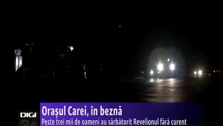 Orasul Carei, in bezna. Peste trei mii de oameni au sarbatorit Revelionul fara curent Imagine
