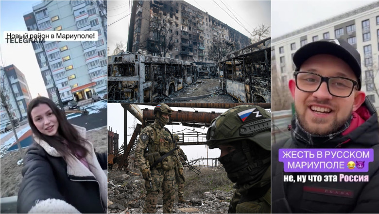 „Orasul nostru rusesc”: Cum se foloseste Rusia de influenceri ca sa ascunda atrocitatile comise in Mariupol, dupa trei ani de ocupatie Imagine