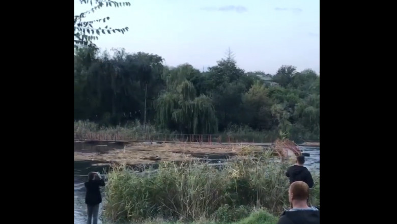 Orasul ucrainean Krivoi Rog risca sa fie inghitit de ape dupa ce rusii au bombardat cu rachete un baraj Imagine