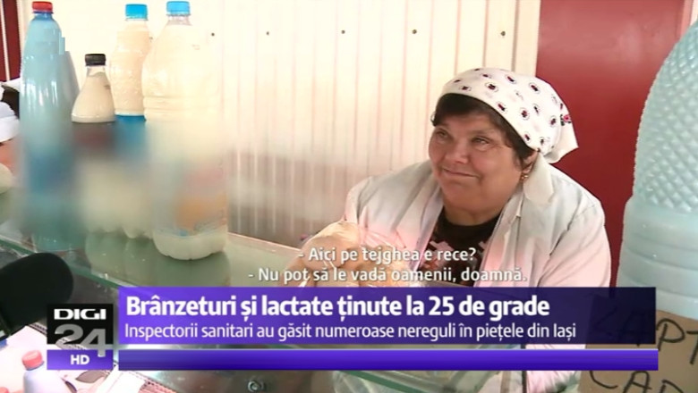 Oua, lapte si branza, vandute la 25 de grade Celsius. Comerciantii, imuni la controalele din piete: „Daca bate soarele, noi cu ce suntem de vina?” Imagine
