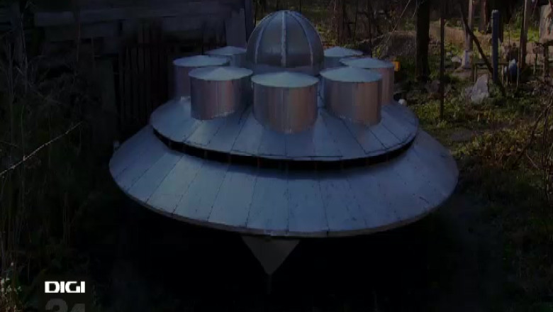 OZN-ul din batatura. Un oltean a construit o farfurie zburatoare Imagine