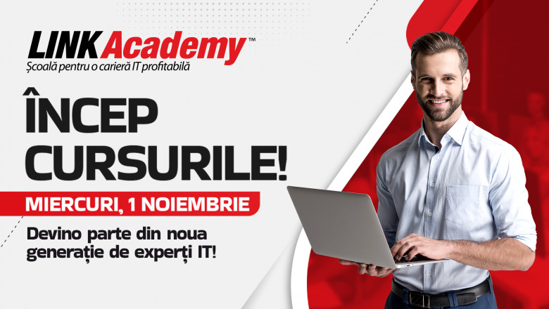 (P) INCEP CURSURILE: Ocupati-va locul la LINK Academy si incepeti o cariera de succes in IT Imagine