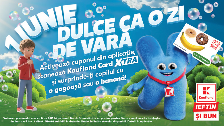 (P) Kaufland celebreaza Ziua Copilului cu surprize dulci la doar 1 ban prin Kaufland Card XTRA si reduceri de pana la 50% la jucarii Imagine
