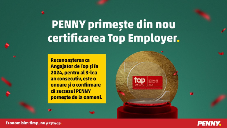 (P) PENNY, desemnat Angajator de Top 2024 pentru al treilea an consecutiv  Imagine