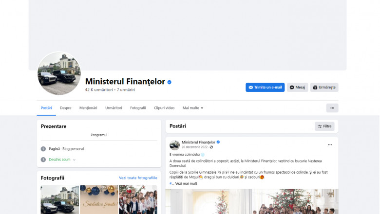 Pagina de Facebook a Ministerului Finantelor a fost sparta Imagine