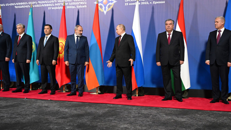 Pana si aliatii autocrati se feresc de Putin. Liderii din „NATO rusesc” au luat distanta de dictatorul rus la poza oficiala Imagine