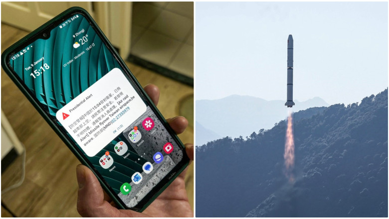 Panica in Taiwan dupa o alerta de raid aerian trimisa pe telefoanele mobile. Autoritatile au scris „racheta”, dar era un satelit chinez Imagine