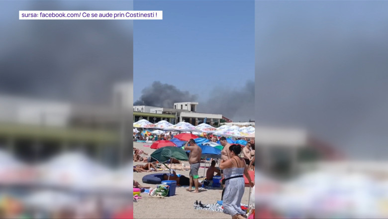 Panica pentru turisti, la Costinesti: un incendiu de vegetatie a izbucnit langa plaja Imagine