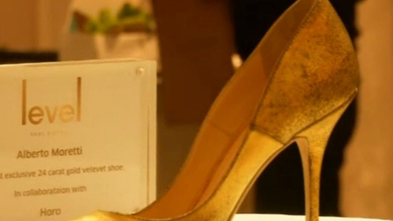 Pantofii din aur de 24 de carate costa peste 4.000 de dolari si se gasesc la un magazin din Dubai Imagine